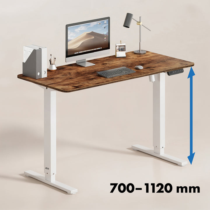 In hoogte verstelbaar elektrisch bureau , max. hoogte 1160mm, max - 80 kg, zonder tafelblad, wit, ER-400 W