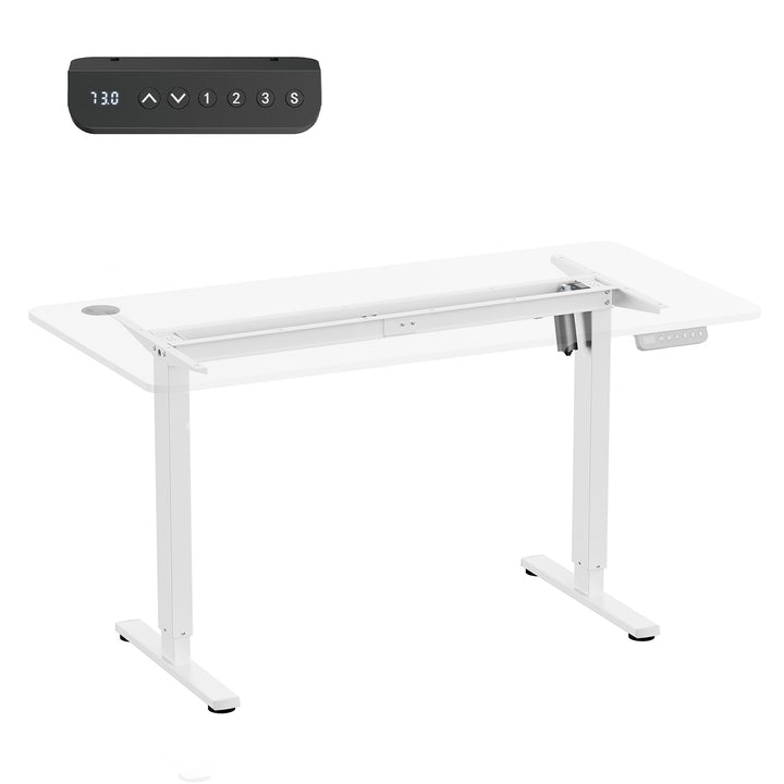 In hoogte verstelbaar elektrisch bureau , max. hoogte 1160mm, max - 80 kg, zonder tafelblad, wit, ER-400 W