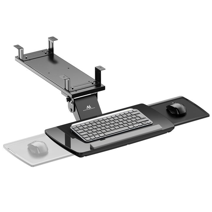 Maclean toetsenbordhouder voor onder het bureau, verstelbaar, max. 5kg, zwart, MC-156 B