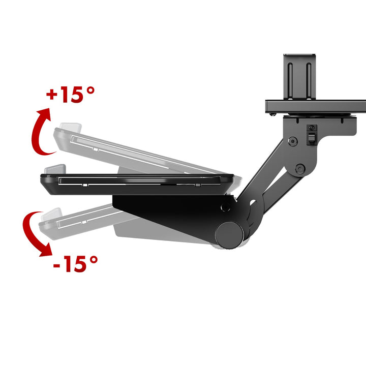 Maclean toetsenbordhouder voor onder het bureau, verstelbaar, max. 5kg, zwart, MC-156 B