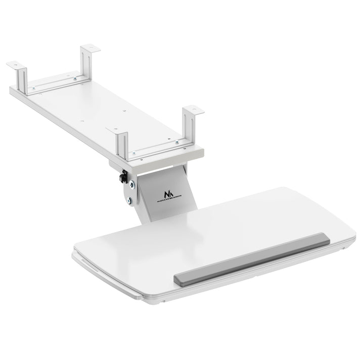 Maclean toetsenbordhouder voor onder het bureau, verstelbaar, max. 5kg, wit, MC-156 W