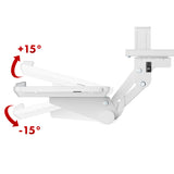 Maclean toetsenbordhouder voor onder het bureau, verstelbaar, max. 5kg, wit, MC-156 W
