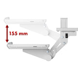 Maclean toetsenbordhouder voor onder het bureau, verstelbaar, max. 5kg, wit, MC-156 W