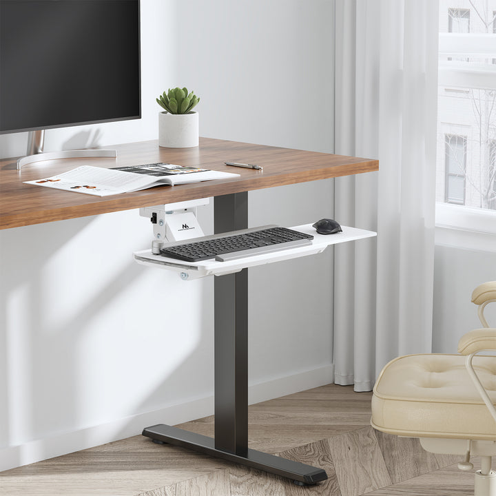Maclean toetsenbordhouder voor onder het bureau, verstelbaar, max. 5kg, wit, MC-156 W