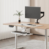 Maclean toetsenbordhouder voor onder het bureau, verstelbaar, max. 5kg, wit, MC-156 W
