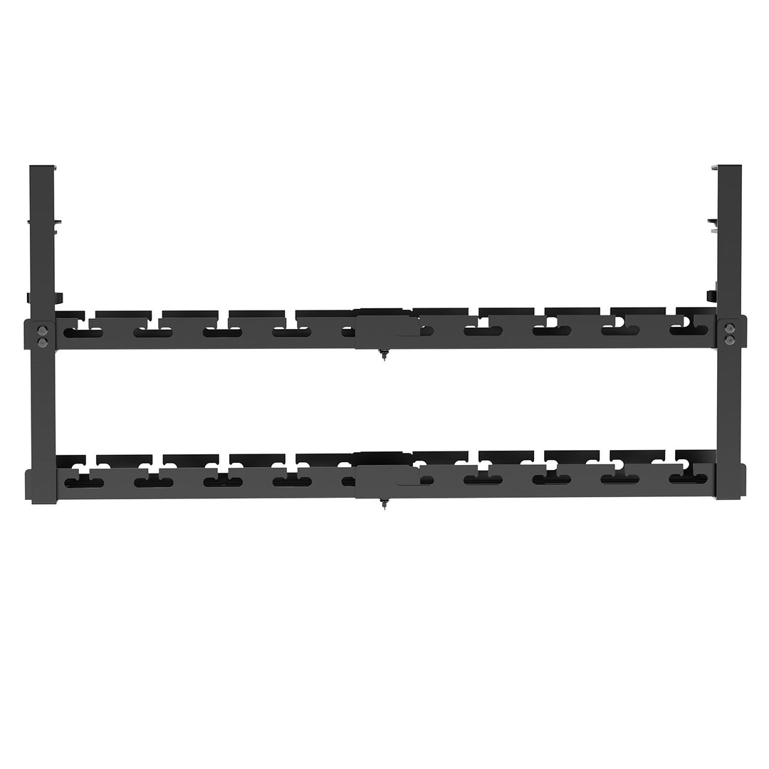 Maclean kabelopbergsysteem voor onder het bureau, max. belasting 5kg, max. 728 mm, 2 niveaus, zwart, MC-102 B