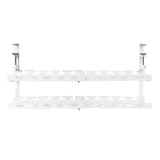 Maclean kabelopbergsysteem voor onder het bureau, max. belasting 5kg, max. 728 mm, 2 niveaus, wit, MC-102 W
