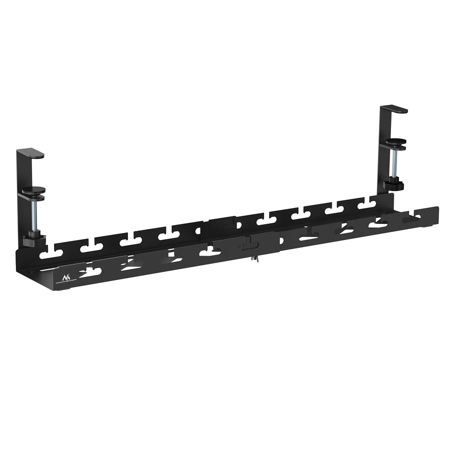 Maclean kabelopbergsysteem voor onder het bureau, max. belasting 5kg, max. 728 mm, zwart, MC-103 B