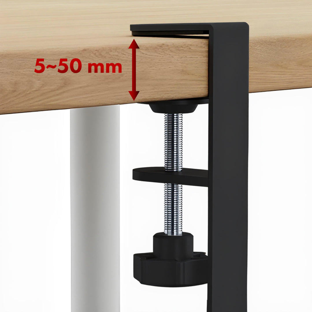Maclean kabelopbergsysteem voor onder het bureau, max. belasting 5kg, max. 728 mm, zwart, MC-103 B