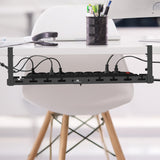 Maclean kabelopbergsysteem voor onder het bureau, max. belasting 5kg, max. 728 mm, zwart, MC-103 B