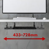 Maclean kabelopbergsysteem voor onder het bureau, max. belasting 5kg, max. 728 mm, zwart, MC-103 B