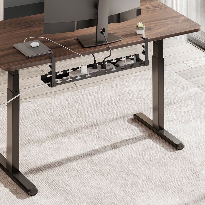 Maclean kabelopbergsysteem voor onder het bureau, max. belasting 5kg, max. 728 mm, zwart, MC-103 B