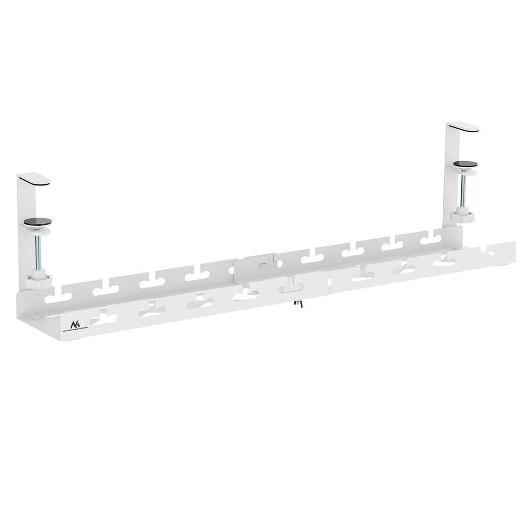 Maclean kabelopbergsysteem voor onder het bureau, max. belasting 5kg, max. 728 mm, wit, MC-103 W