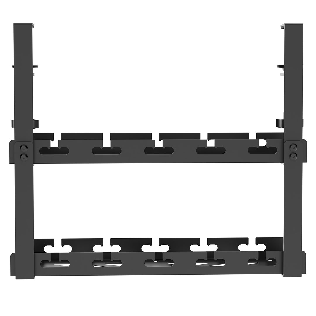 Maclean kabelopbergsysteem voor onder het bureau, max. belasting 5kg, 2 niveaus, zwart, MC-104 B