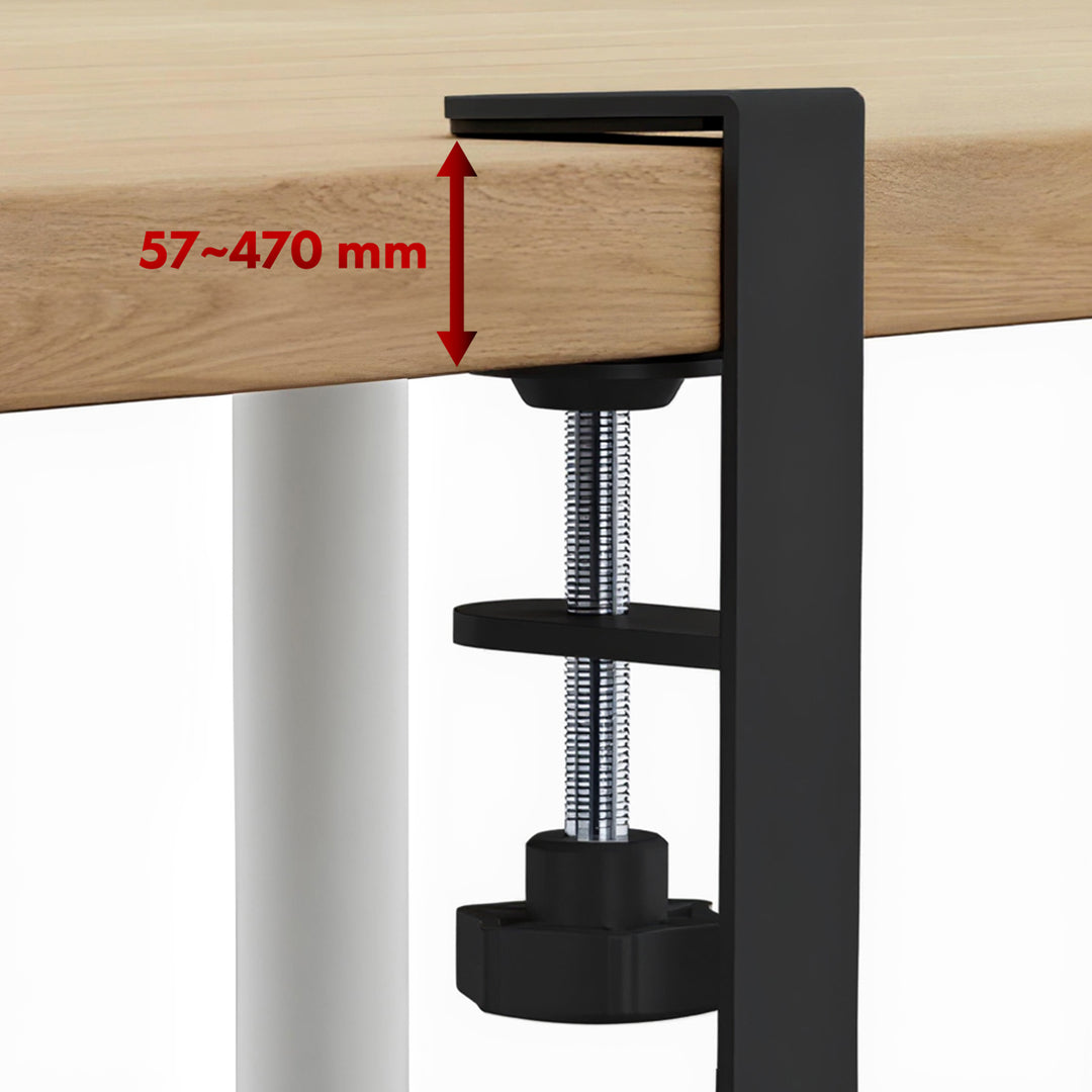 Maclean kabelopbergsysteem voor onder het bureau, max. belasting 5kg, 2 niveaus, zwart, MC-104 B