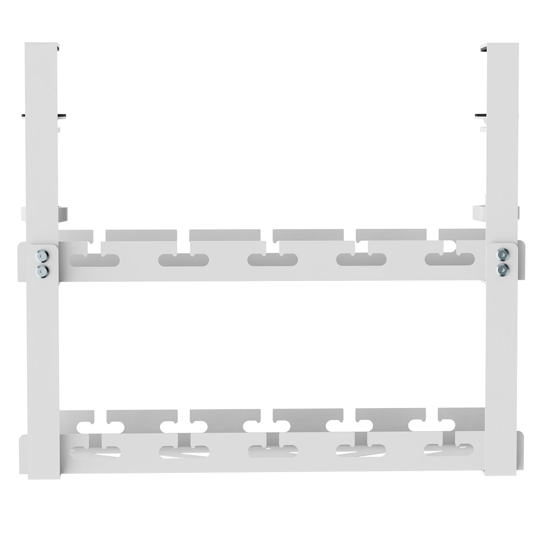 Maclean kabelopbergsysteem voor onder het bureau, max. belasting 5kg, 2 niveaus, wit, MC-104 W