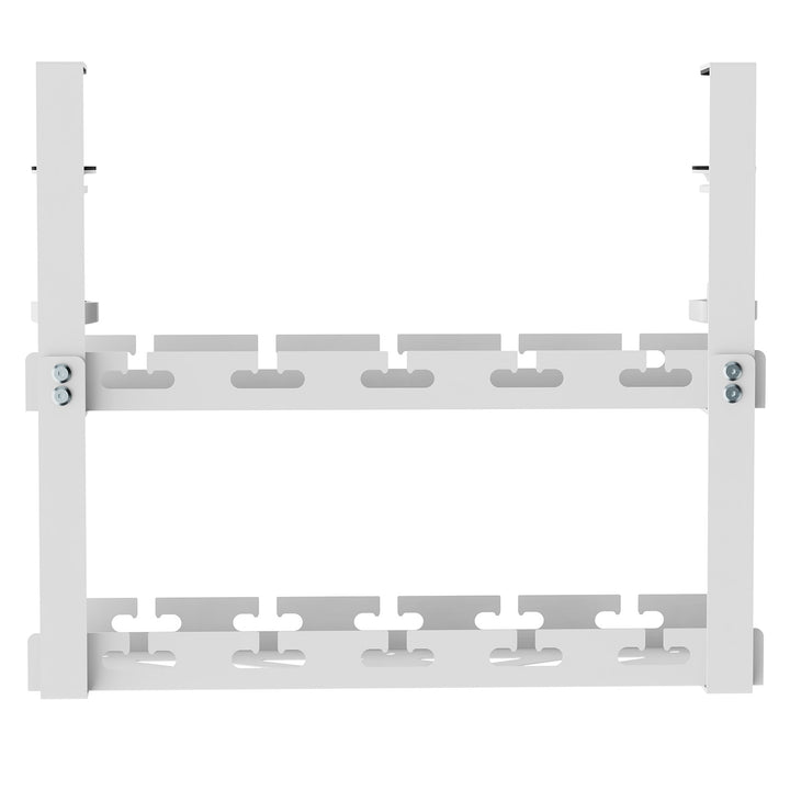 Maclean kabelopbergsysteem voor onder het bureau, max. belasting 5kg, 2 niveaus, wit, MC-104 W