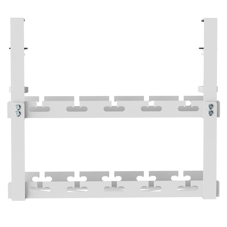 Maclean kabelopbergsysteem voor onder het bureau, max. belasting 5kg, 2 niveaus, wit, MC-104 W