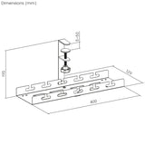 Maclean kabelopbergsysteem voor onder het bureau, max. belasting 5kg, wit, MC-105 W