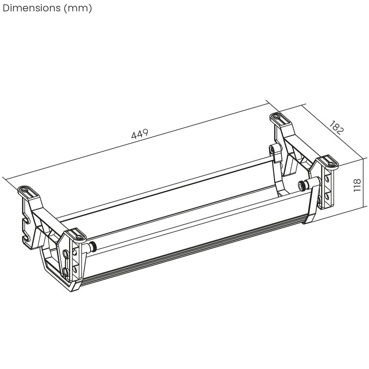 Maclean kabelopbergsysteem voor onder het bureau, max. belasting 5 kg, wit, MC-106 W