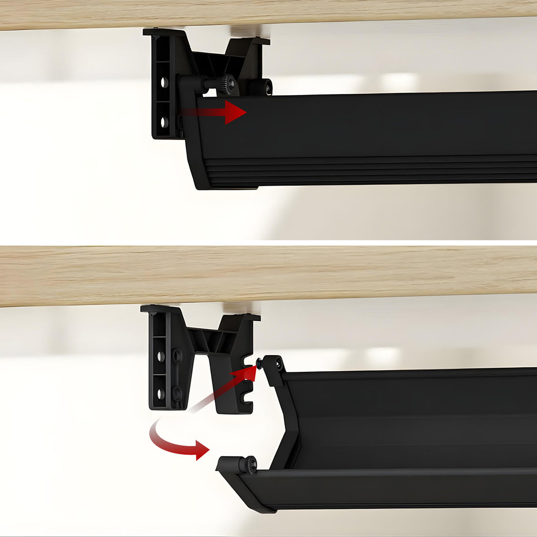 Maclean kabelopbergsysteem voor onder het bureau, max. belasting 5 kg, wit, MC-106 W