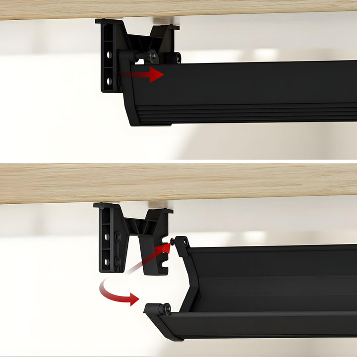 Maclean kabelopbergsysteem voor onder het bureau, max. belasting 5 kg, wit, MC-106 W