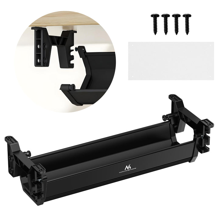 Maclean kabelopbergsysteem voor onder het bureau, max. belasting 5 kg, wit, MC-106 W