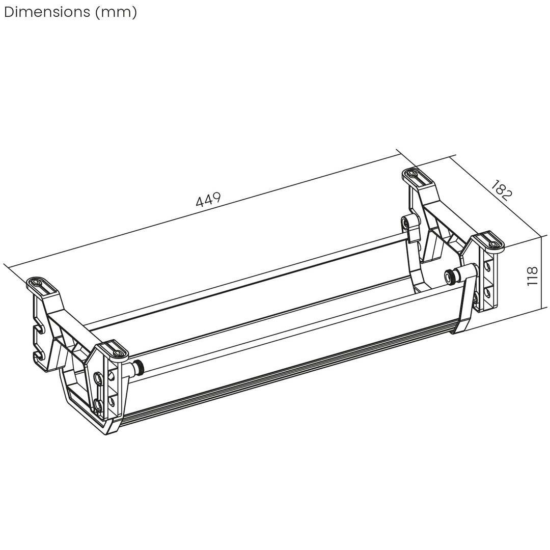 Maclean kabelopbergsysteem voor onder het bureau, max. belasting 5 kg, wit, MC-106 W