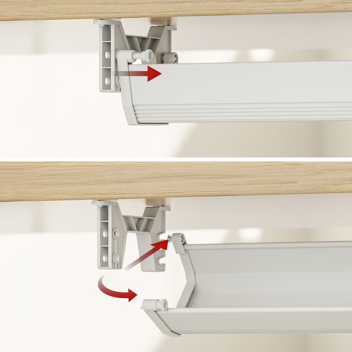Maclean kabelopbergsysteem voor onder het bureau, max. belasting 5 kg, wit, MC-106 W