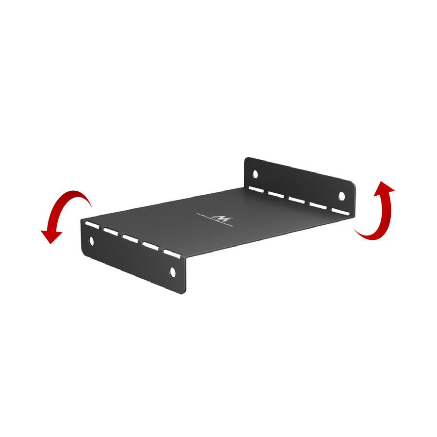 Maclean compacte kabelgoot voor onder het bureau, max. belasting 5kg, zwart, MC-107 B