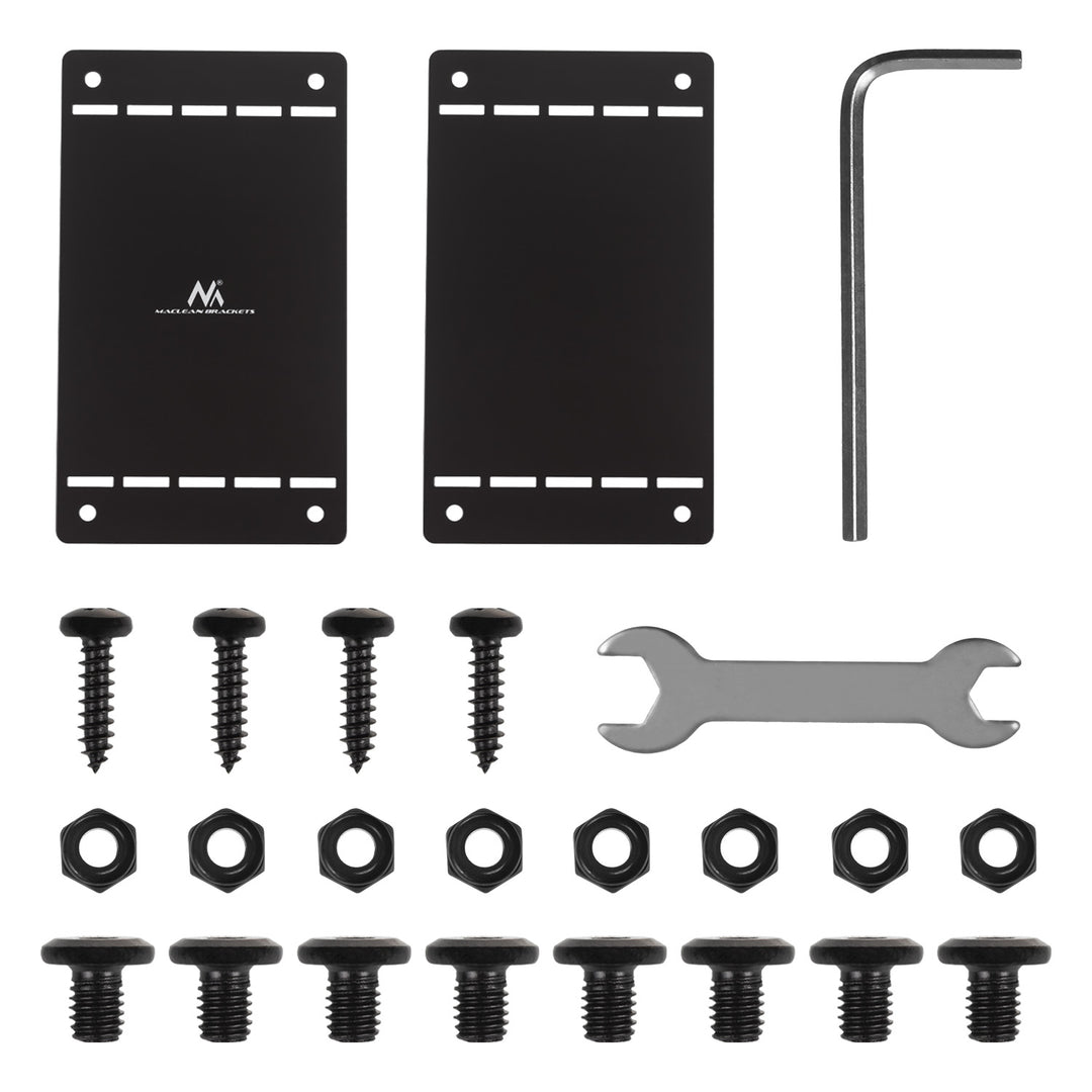 Maclean compacte kabelgoot voor onder het bureau, max. belasting 5kg, zwart, MC-107 B