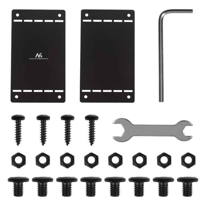 Maclean compacte kabelgoot voor onder het bureau, max. belasting 5kg, zwart, MC-107 B