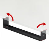 Maclean compacte kabelgoot voor onder het bureau, max. belasting 5kg, zwart, MC-107 B