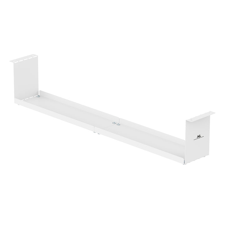 Maclean compacte kabelgoot voor onder het bureau, max. belasting 5 kg, wit, MC-107 W