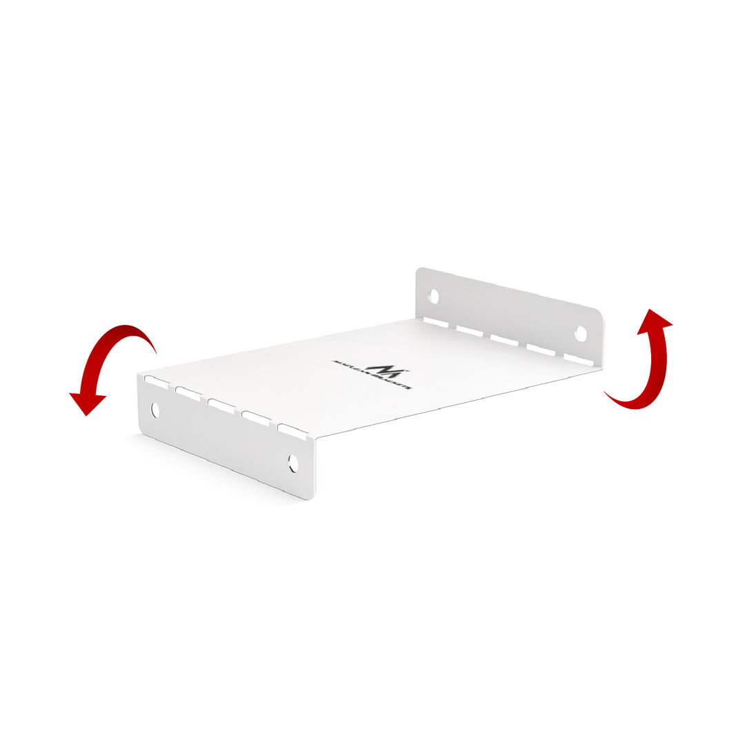 Maclean compacte kabelgoot voor onder het bureau, max. belasting 5 kg, wit, MC-107 W