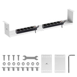 Maclean compacte kabelgoot voor onder het bureau, max. belasting 5 kg, wit, MC-107 W
