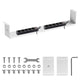Maclean compacte kabelgoot voor onder het bureau, max. belasting 5 kg, wit, MC-107 W
