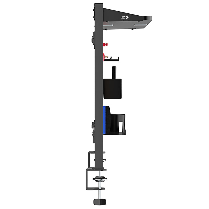 Bureauverdeler / organizer Ergo Office, max. belasting 10kg, wit en kurkplaat, breedte 1250mm, zwart,ER-300 B