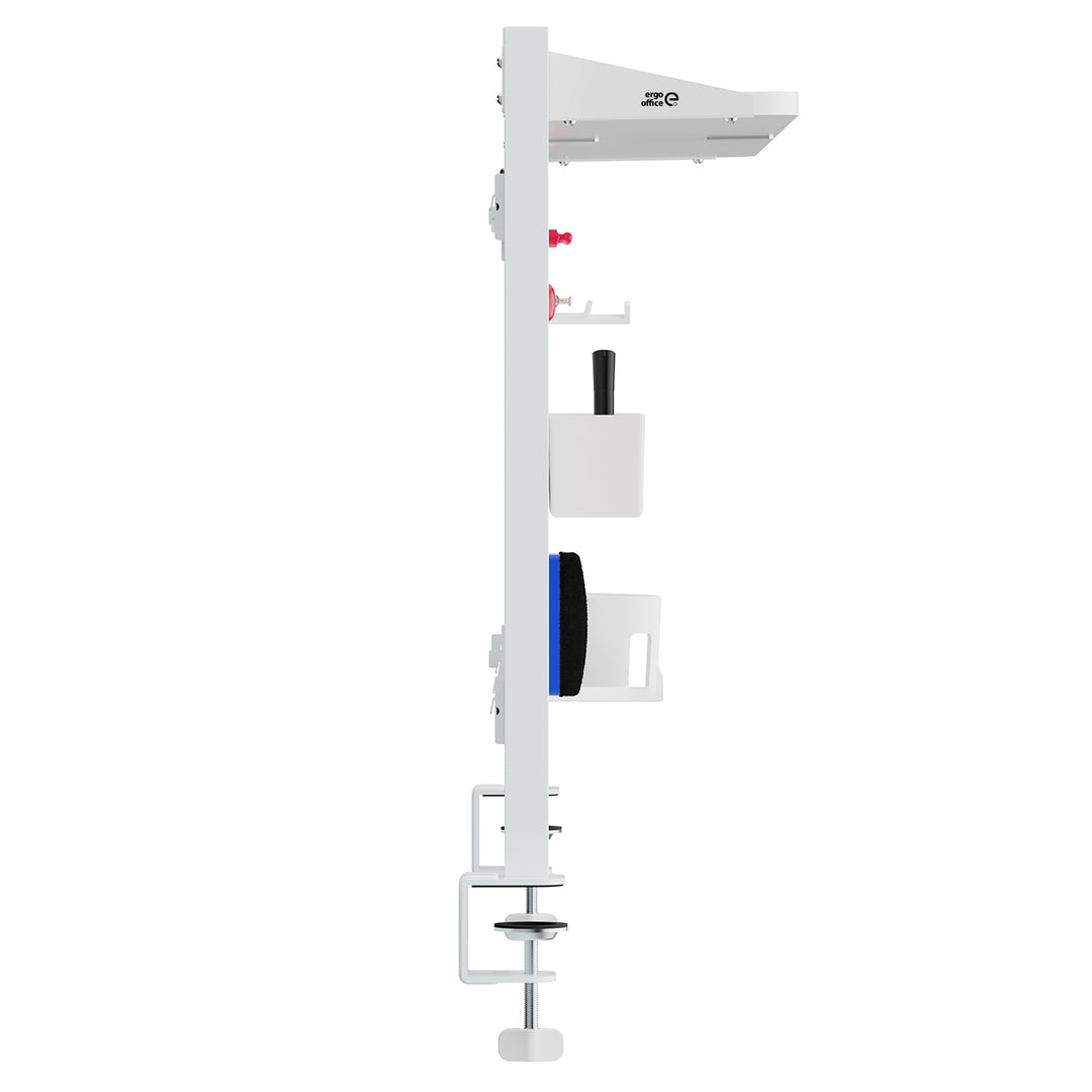 Ergo Office - Bureauverdeler / organizer, max. belasting 10kg, wit en kurkplaat, breedte 1250mm, wit, ER-300 W