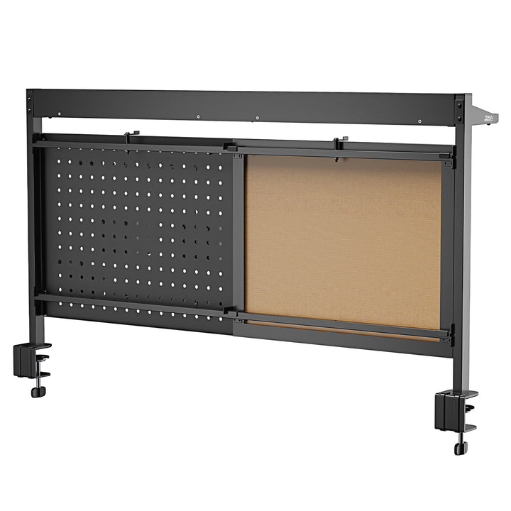 Bureauverdeler / organizer Ergo Office, max. belasting 10kg, wit bord, breedte 1116mm, zwart, ER-301 B