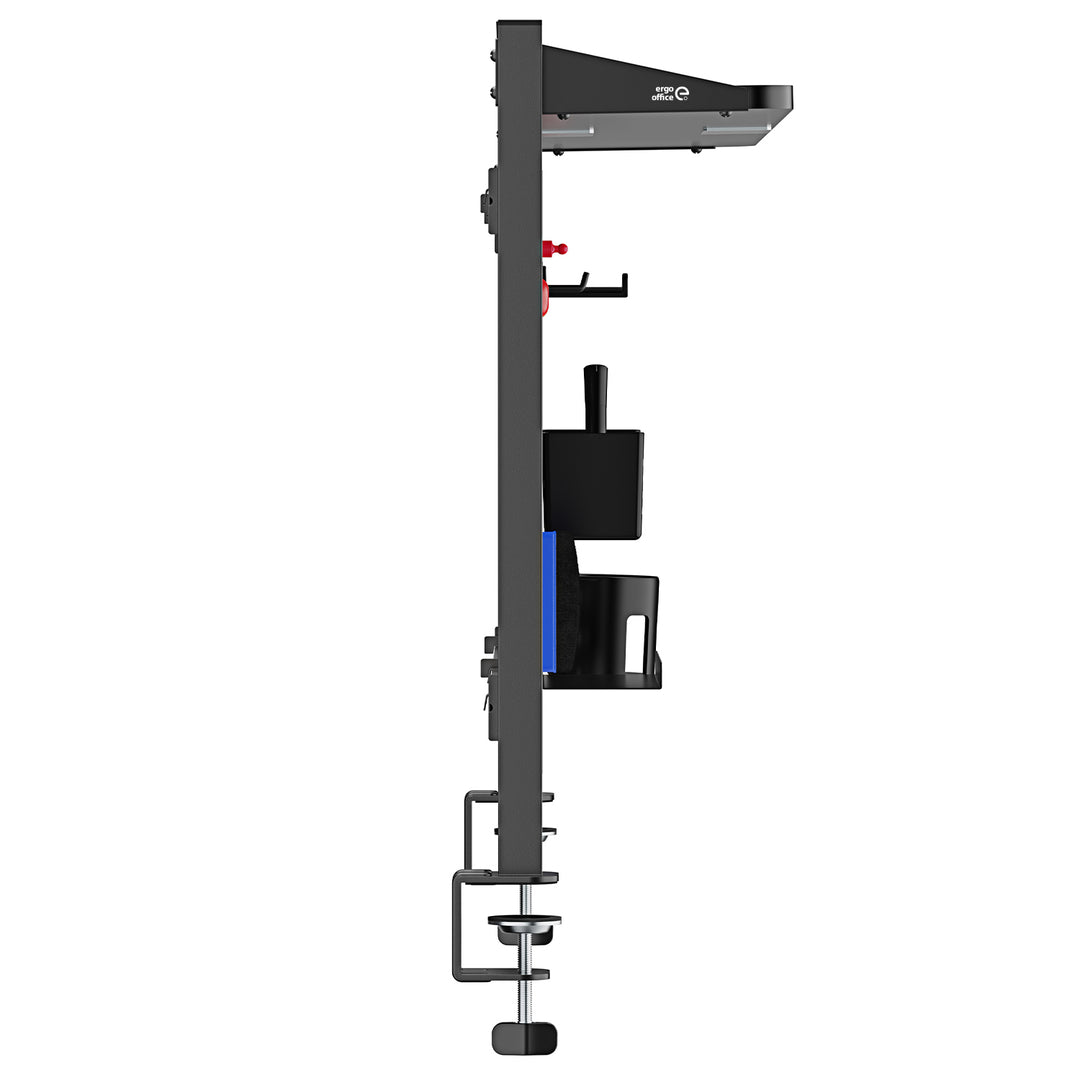 Bureauverdeler / organizer Ergo Office, max. belasting 10kg, wit bord, breedte 1116mm, zwart, ER-301 B