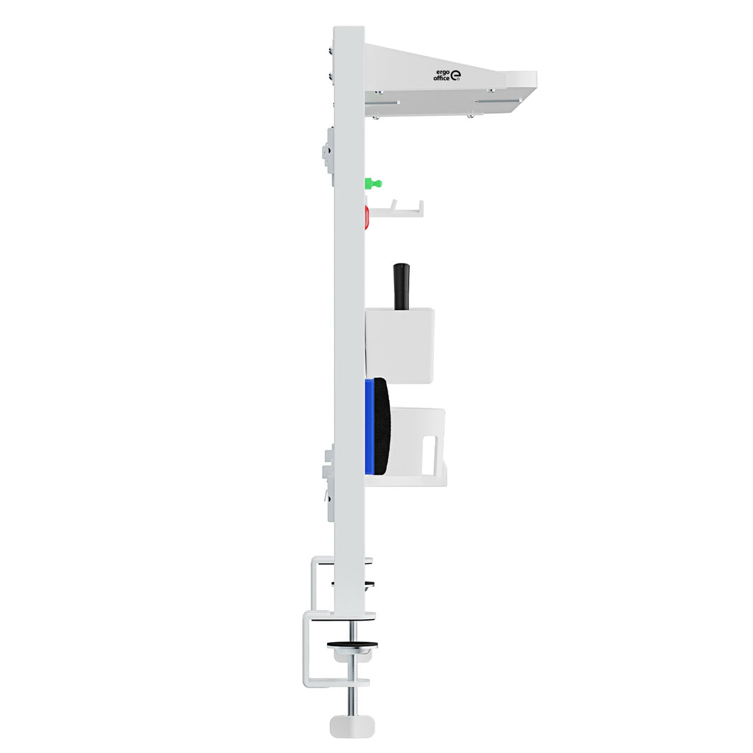 Ergo Office bureauverdeler/organizer - bureauplank - max. belasting 10 kg, wit bord, breedte 1116 mm, wit, ER-301 W