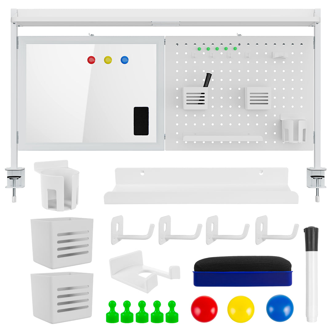 Ergo Office bureauverdeler/organizer - bureauplank - max. belasting 10 kg, wit bord, breedte 1116 mm, wit, ER-301 W