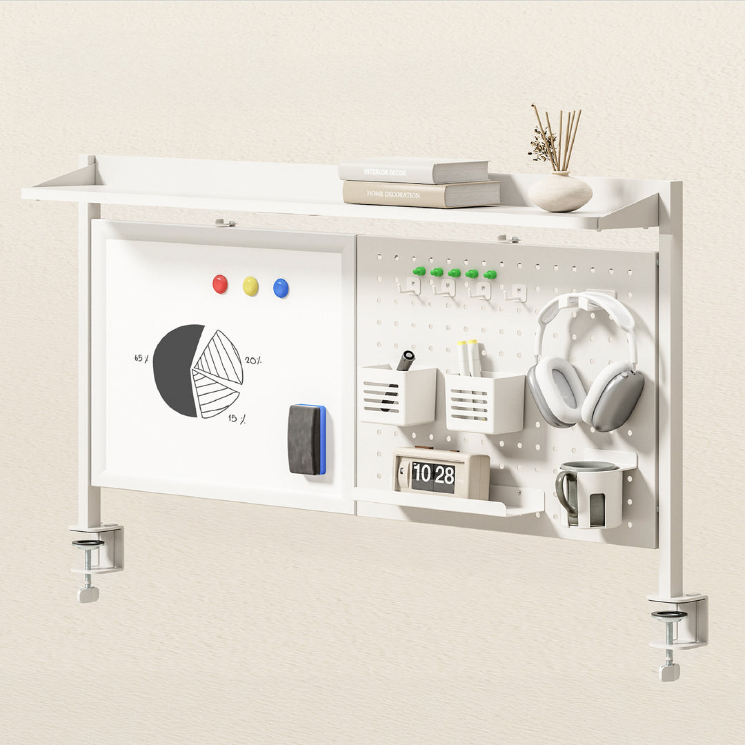 Ergo Office bureauverdeler/organizer - bureauplank - max. belasting 10 kg, wit bord, breedte 1116 mm, wit, ER-301 W