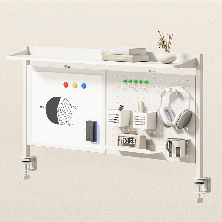 Ergo Office bureauverdeler/organizer - bureauplank - max. belasting 10 kg, wit bord, breedte 1116 mm, wit, ER-301 W