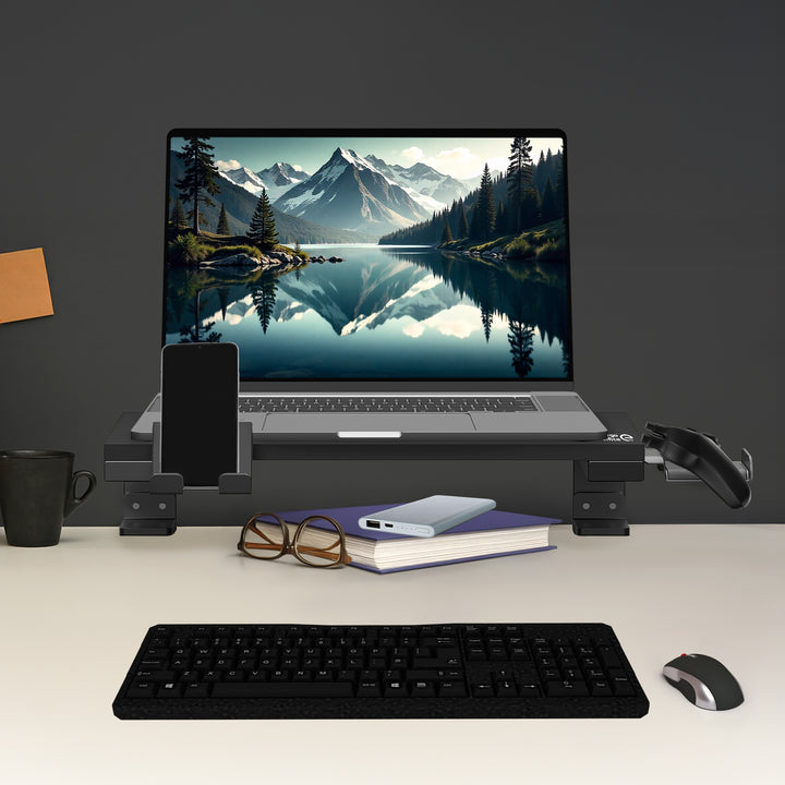 Laptop- / monitorstandaard Ergo Office, max. belasting 20 kg, voor diag. 13-32", zwart, ER-303 B