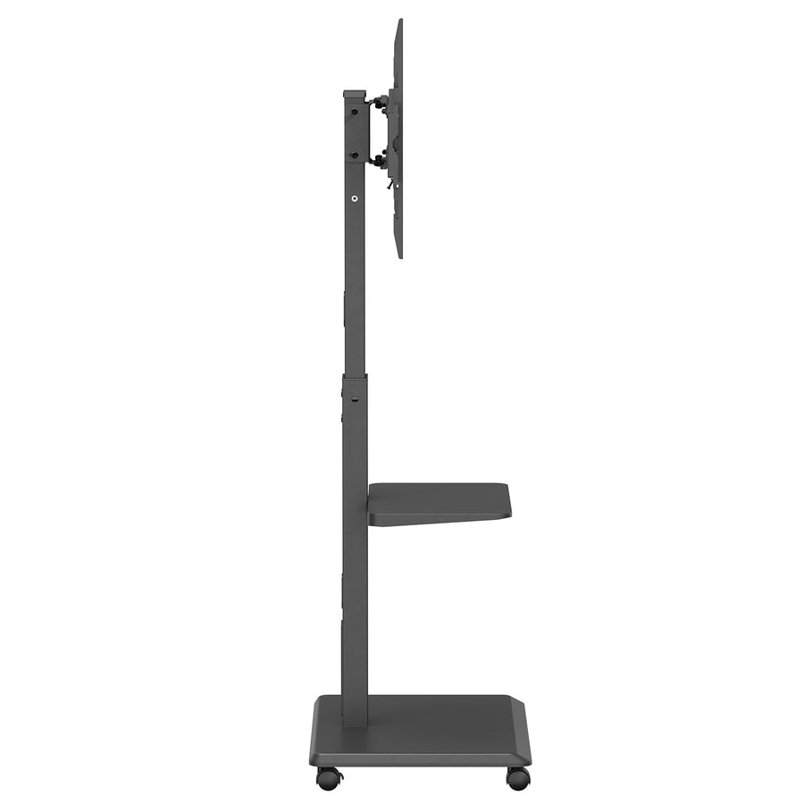 TV-standaard / trolley Ergo-Office, max. belasting 50kg / 5kg plank, max. VESA 600x400, ingebouwde contactdoos, zwart, ER-304 B