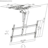 Elektrische steun voor Maclean TV, plafond, Tuya-steun, max. VESA 800x400, voor TV 43-86", max. 45 kg, MC-110 T