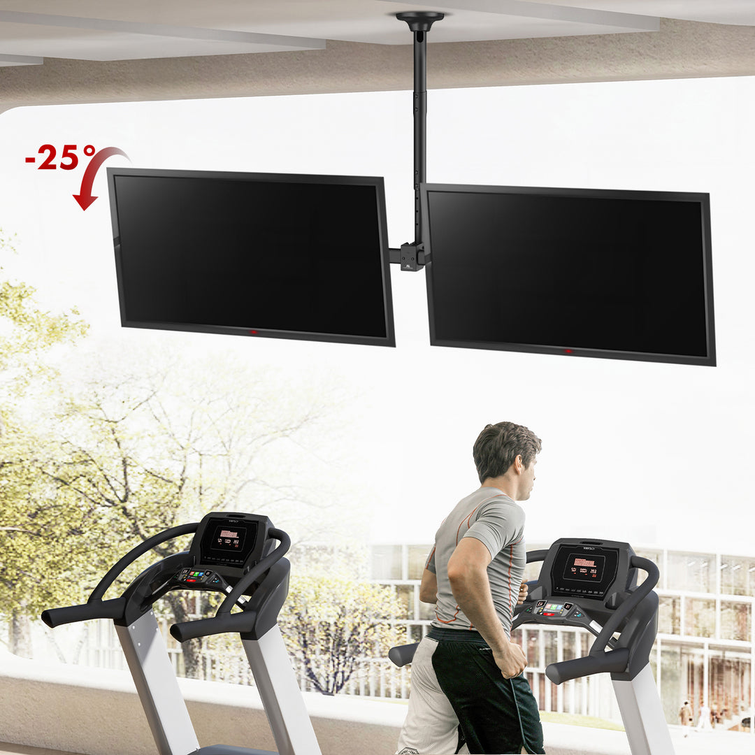 Maclean plafondbeugel voor twee TV's, max. belasting 2x40kg, 34-60", max VESA 600x400, MC-111 B