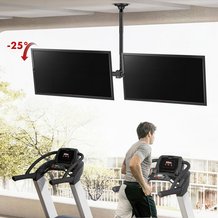 Maclean plafondbeugel voor twee TV's, max. belasting 2x40kg, 34-60", max VESA 600x400, MC-111 B